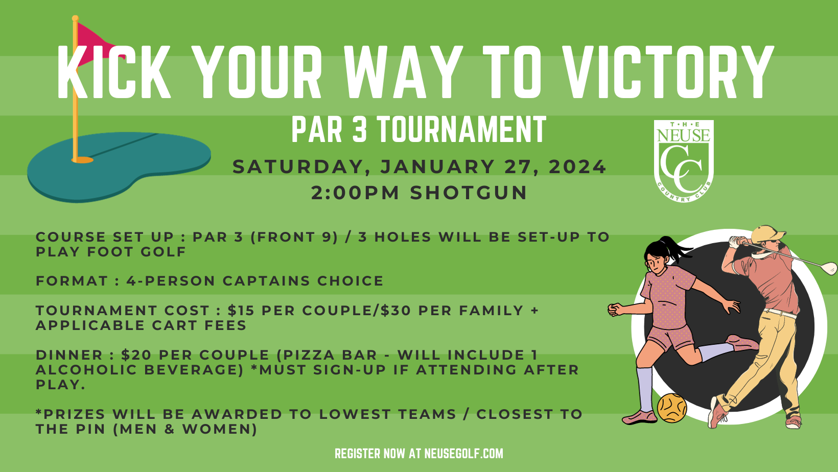 Kick Your Way to Victory Par 3 Neuse Country Club